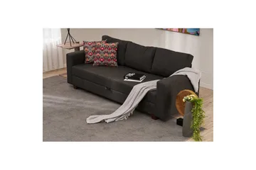 Bäddsoffa med 3 sittplatser Iroulport Antracit - Antracit - Möbler - Soffa - Bäddsoffa - 3 sits bäddsoffa