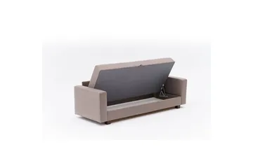 Bäddsoffa med 3 sittplatser Iroulport Arzilla Brun - Brun - Möbler - Soffa - Bäddsoffa - 3 sits bäddsoffa