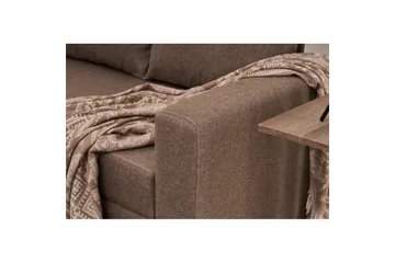 Bäddsoffa med 3 sittplatser Iroulport Arzilla Brun - Brun - Möbler - Soffa - Bäddsoffa - 3 sits bäddsoffa