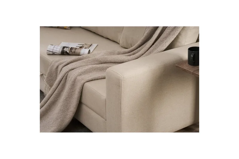 Bäddsoffa med 3 sittplatser Iroulport Arzilla Grädde - Grädde - Möbler - Soffa - Bäddsoffa - 3 sits bäddsoffa