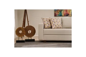 Bäddsoffa med 3 sittplatser Iroulport Arzilla Grädde - Grädde - Möbler - Soffa - Bäddsoffa - 3 sits bäddsoffa