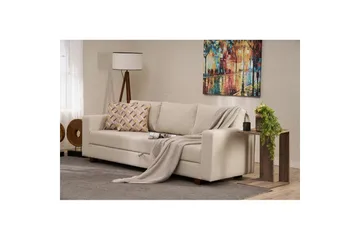 Bäddsoffa med 3 sittplatser Iroulport Arzilla Grädde - Grädde - Möbler - Soffa - Bäddsoffa - 3 sits bäddsoffa