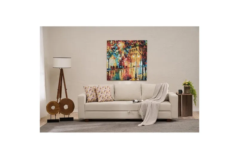 Bäddsoffa med 3 sittplatser Iroulport Arzilla Grädde - Grädde - Möbler - Soffa - Bäddsoffa - 3 sits bäddsoffa