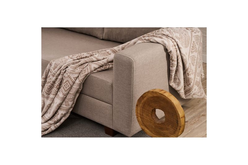 Bäddsoffa med 3 sittplatser Iroulport Beige - Beige - Möbler - Soffa - Bäddsoffa - 3 sits bäddsoffa