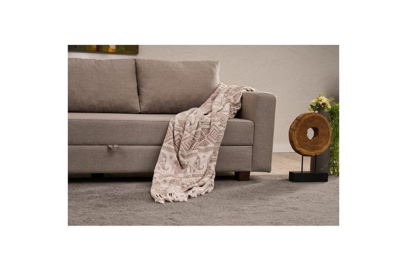 Bäddsoffa med 3 sittplatser Iroulport Beige - Beige - Möbler - Soffa - Bäddsoffa - 3 sits bäddsoffa