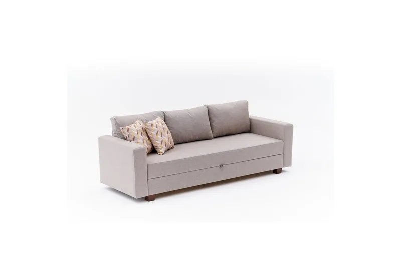 Bäddsoffa med 3 sittplatser Iroulport Beige, Beige