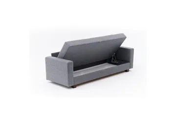 Bäddsoffa med 3 sittplatser Iroulport Grå - Grå - Möbler - Soffa - Bäddsoffa - 3 sits bäddsoffa