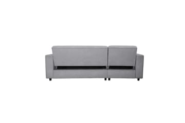 Bäddsoffa med enkeldivan utan schäslong Loft24 Bäddsoffa Allie Ljusgrå,Svart - Möbler - Soffa - Bäddsoffa - Bäddsoffa divan
