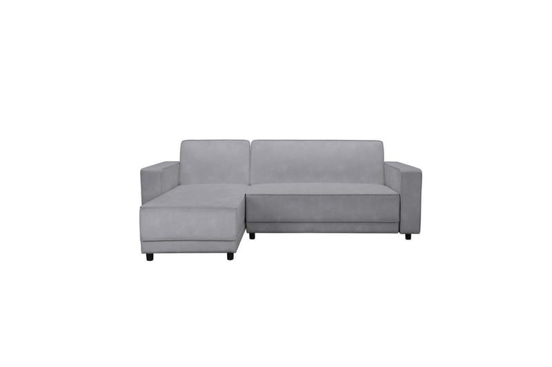 Bäddsoffa med enkeldivan utan schäslong Loft24 Bäddsoffa Allie Ljusgrå,Svart - Möbler - Soffa - Bäddsoffa - Bäddsoffa divan