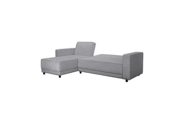 Bäddsoffa med enkeldivan utan schäslong Loft24 Bäddsoffa Allie Ljusgrå,Svart - Möbler - Soffa - Bäddsoffa - Bäddsoffa divan