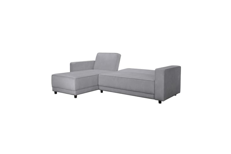 Bäddsoffa med enkeldivan utan schäslong Loft24 Bäddsoffa Allie Ljusgrå,Svart - Möbler - Soffa - Bäddsoffa - Bäddsoffa divan