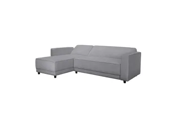 Bäddsoffa med enkeldivan utan schäslong Loft24 Bäddsoffa Allie Ljusgrå,Svart - Möbler - Soffa - Bäddsoffa - Bäddsoffa divan
