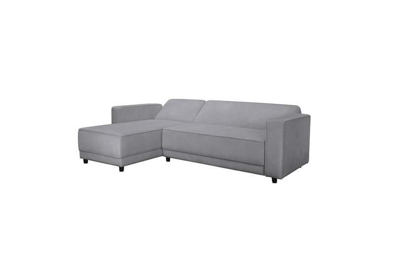 Bäddsoffa med enkeldivan utan schäslong Loft24 Bäddsoffa Allie Ljusgrå,Svart - Möbler - Soffa - Bäddsoffa - Bäddsoffa divan