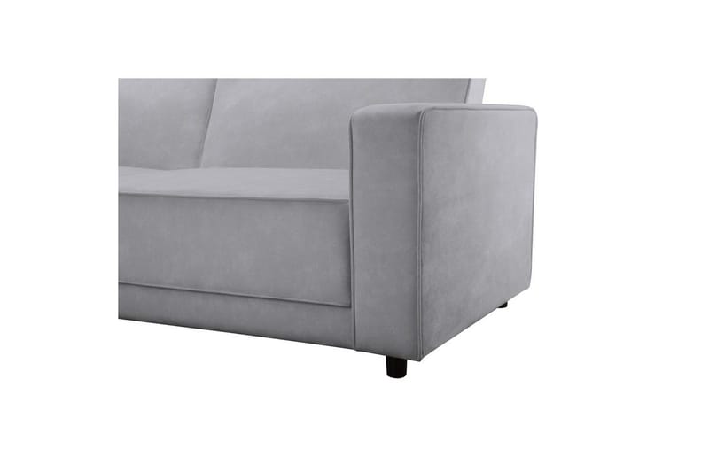 Bäddsoffa med enkeldivan utan schäslong Loft24 Bäddsoffa Allie Ljusgrå,Svart - Möbler - Soffa - Bäddsoffa - Bäddsoffa divan
