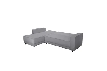 Bäddsoffa med enkeldivan utan schäslong Loft24 Bäddsoffa Allie Ljusgrå,Svart - Möbler - Soffa - Bäddsoffa - Bäddsoffa divan