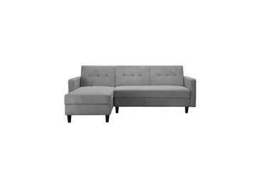 Bäddsoffa med enkeldivan utan schäslong Loft24 Bäddsoffa Hartford II 213x153x82 cm, Grå Grå - Möbler - Soffa - Bäddsoffa - Bäddsoffa divan