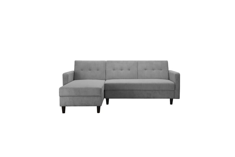 Bäddsoffa med enkeldivan utan schäslong Loft24 Bäddsoffa Hartford II 213x153x82 cm, Grå Grå - Möbler - Soffa - Bäddsoffa - Bäddsoffa divan