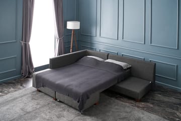 Bäddsoffa med Schäslong Cyprus Vänster - Antracit/Svart - Möbler - Soffa - Bäddsoffa - Framåtbäddad bäddsoffa