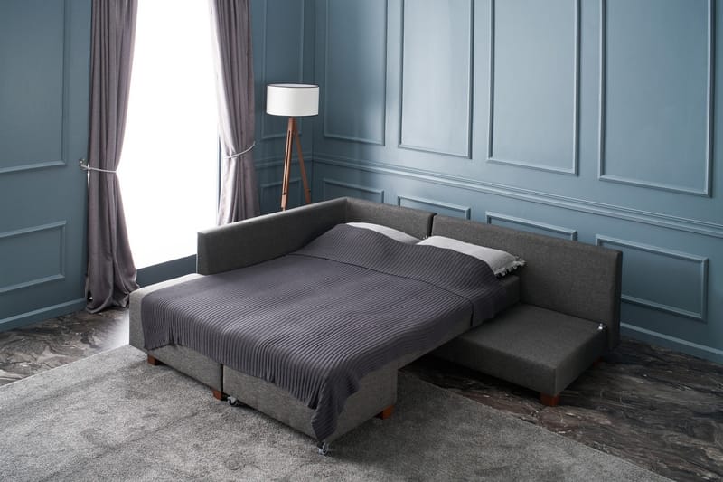 Bäddsoffa med Schäslong Cyprus Vänster - Antracit/Svart - Möbler - Soffa - Bäddsoffa - Framåtbäddad bäddsoffa