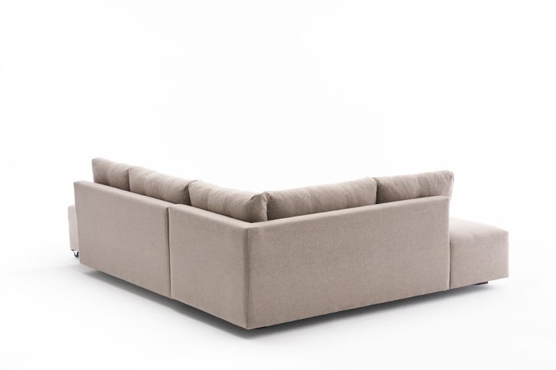 Bäddsoffa med Schäslong Cyprus Vänster - Krämvit/Svart - Möbler - Soffa - Bäddsoffa - Framåtbäddad bäddsoffa