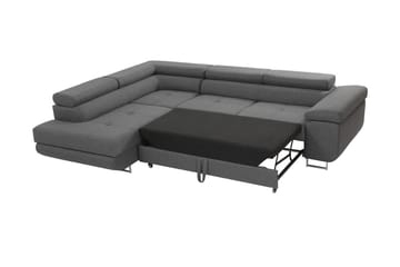 Bäddsoffa med schäslong - Grå - Möbler - Soffa - Bäddsoffa - Bäddsoffa längsbäddad