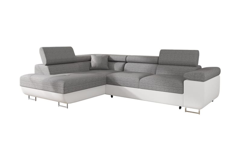Bäddsoffa med schäslong - Grå - Möbler - Soffa - Bäddsoffa - Bäddsoffa längsbäddad