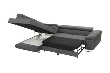 Bäddsoffa med schäslong - Grå - Möbler - Soffa - Bäddsoffa - Bäddsoffa längsbäddad