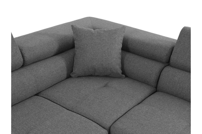 Bäddsoffa med schäslong - Grå - Möbler - Soffa - Bäddsoffa - Bäddsoffa längsbäddad