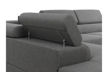 Bäddsoffa med schäslong - Grå - Möbler - Soffa - Bäddsoffa - Bäddsoffa längsbäddad