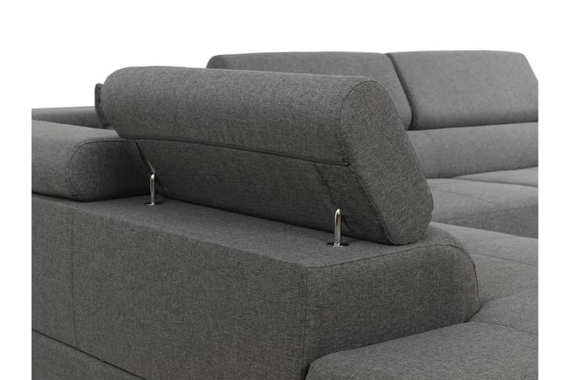 Bäddsoffa med schäslong - Grå - Möbler - Soffa - Bäddsoffa - Bäddsoffa längsbäddad