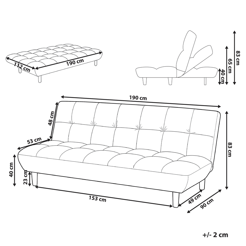 Bäddsoffa Risor - Brun - Möbler - Soffa - Bäddsoffa - 2 sits bäddsoffa