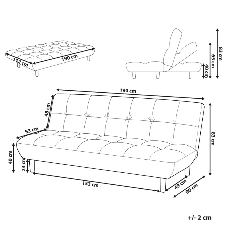 Bäddsoffa Risor - Ljusgrön - Möbler - Soffa - Bäddsoffa - 2 sits bäddsoffa