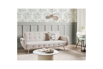 Bäddsoffa Selnes - Beige, koppar - Möbler - Soffa - Bäddsoffa - 3 sits bäddsoffa