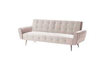 Bäddsoffa Selnes - Beige, koppar - Möbler - Soffa - Bäddsoffa - 3 sits bäddsoffa