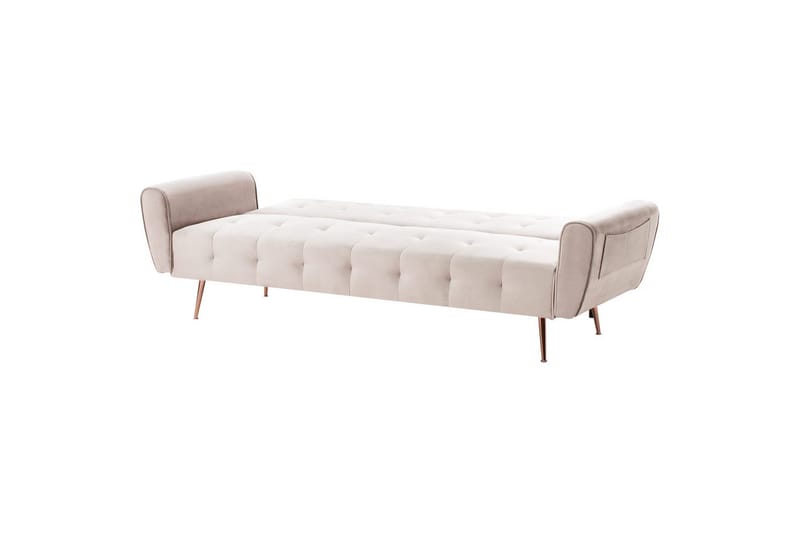 Bäddsoffa Selnes - Beige, koppar - Möbler - Soffa - Bäddsoffa - 3 sits bäddsoffa