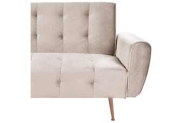 Bäddsoffa Selnes - Beige, koppar - Möbler - Soffa - Bäddsoffa - 3 sits bäddsoffa