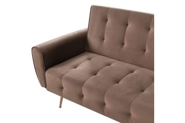 Bäddsoffa Selnes - Brun, koppar - Möbler - Soffa - Bäddsoffa - 3 sits bäddsoffa