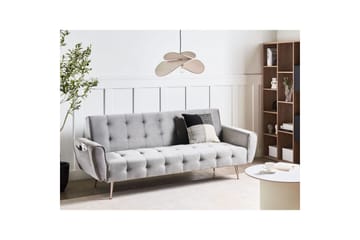 Bäddsoffa Selnes - Grå, koppar - Möbler - Soffa - Bäddsoffa - 3 sits bäddsoffa