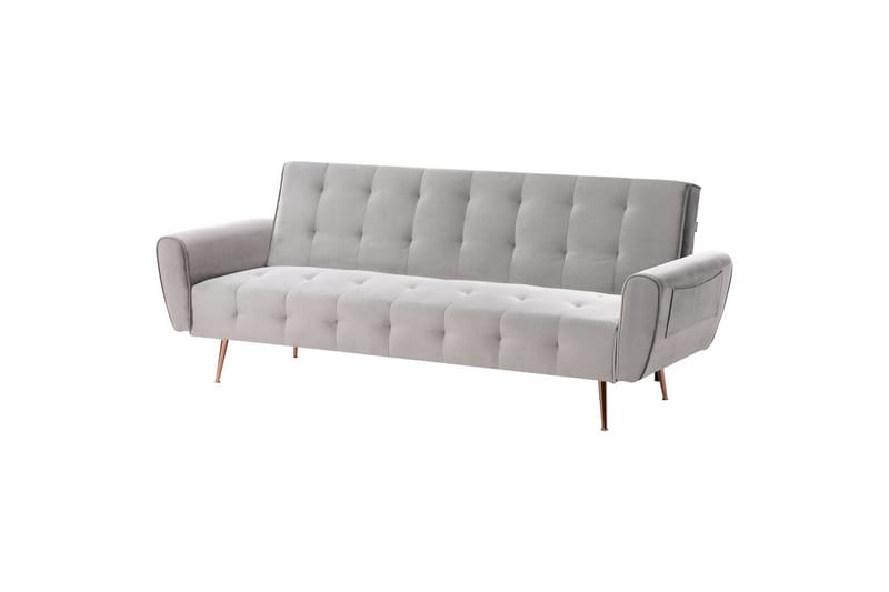 Bäddsoffa Selnes - Grå, koppar - Möbler - Soffa - Bäddsoffa - 3 sits bäddsoffa