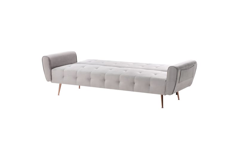 Bäddsoffa Selnes - Grå, koppar - Möbler - Soffa - Bäddsoffa - 3 sits bäddsoffa