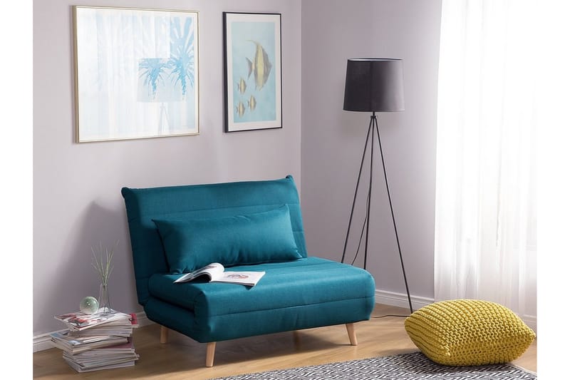 Bäddsoffa Setten 104 cm - Blå - Möbler - Soffa - Bäddsoffa - Bäddsoffa längsbäddad