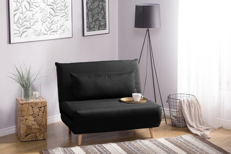 Bäddsoffa Setten 104 cm - Svart - Möbler - Soffa - Bäddsoffa - Bäddsoffa längsbäddad