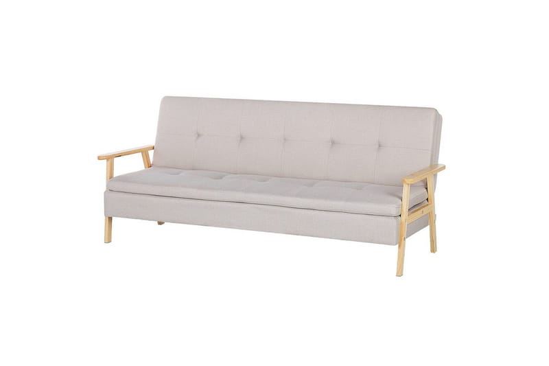 Bäddsoffa Tjorn - Beige, ljust trä, 185x110 cm - Möbler - Soffa - Bäddsoffa - 3 sits bäddsoffa