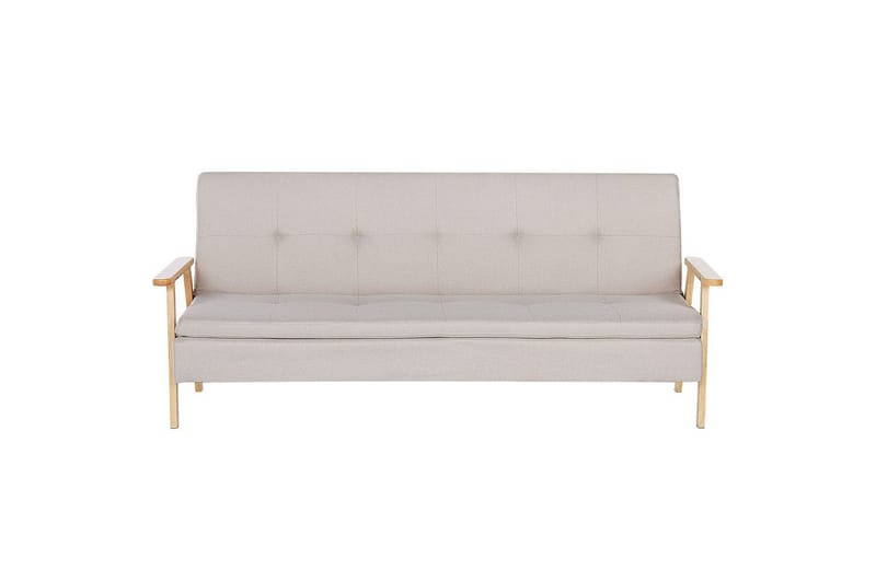 Bäddsoffa Tjorn, Beige, ljust trä, 185x110 cm