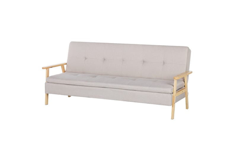 Bäddsoffa Tjorn - Beige, ljust trä, 185x110 cm - Möbler - Soffa - Bäddsoffa - 3 sits bäddsoffa