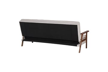 Bäddsoffa Tjorn - Beige, mörkt trä, 185x110 cm - Möbler - Soffa - Bäddsoffa - 3 sits bäddsoffa
