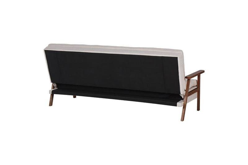 Bäddsoffa Tjorn - Beige, mörkt trä, 185x110 cm - Möbler - Soffa - Bäddsoffa - 3 sits bäddsoffa