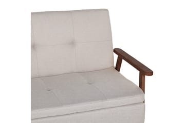 Bäddsoffa Tjorn - Beige, mörkt trä, 185x110 cm - Möbler - Soffa - Bäddsoffa - 3 sits bäddsoffa