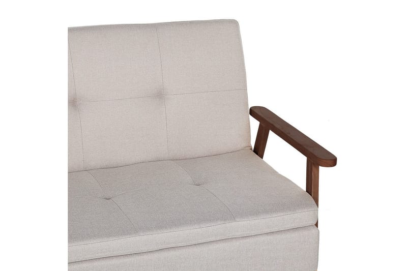 Bäddsoffa Tjorn - Beige, mörkt trä, 185x110 cm - Möbler - Soffa - Bäddsoffa - 3 sits bäddsoffa