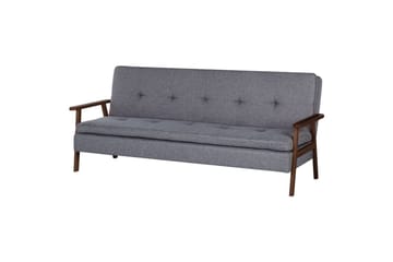 Bäddsoffa Tjorn - Grå, mörkt trä, 185x110 cm - Möbler - Soffa - Bäddsoffa - 3 sits bäddsoffa